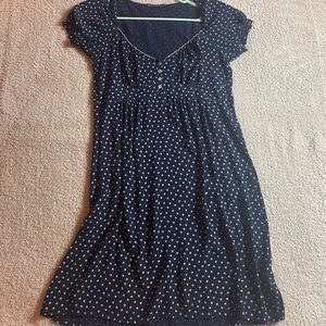 Brandy melville navy blue polka dot dress